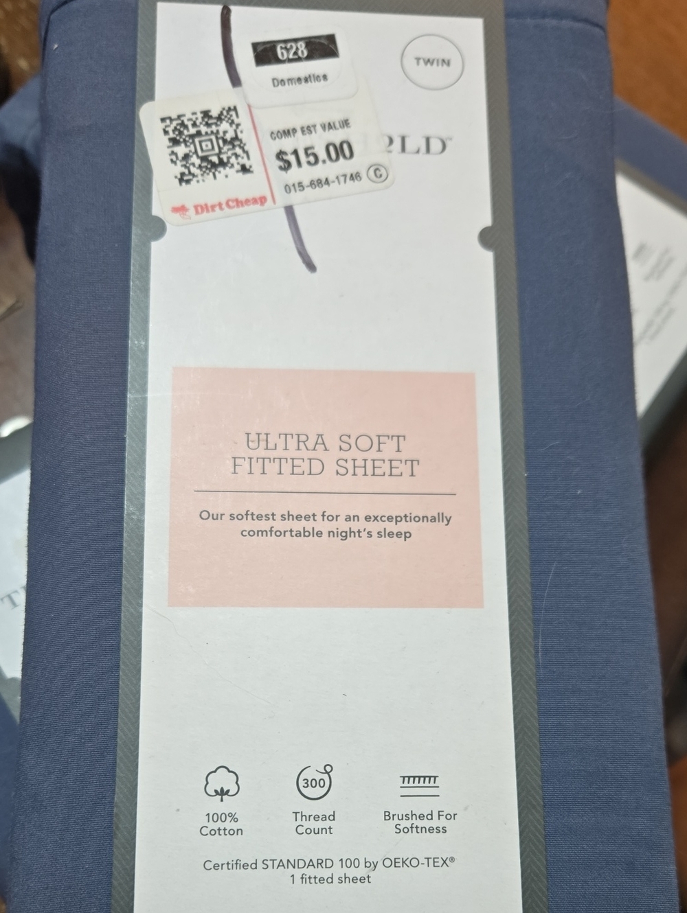 Target Deep Blue Fitted Sheet - Solid Navy